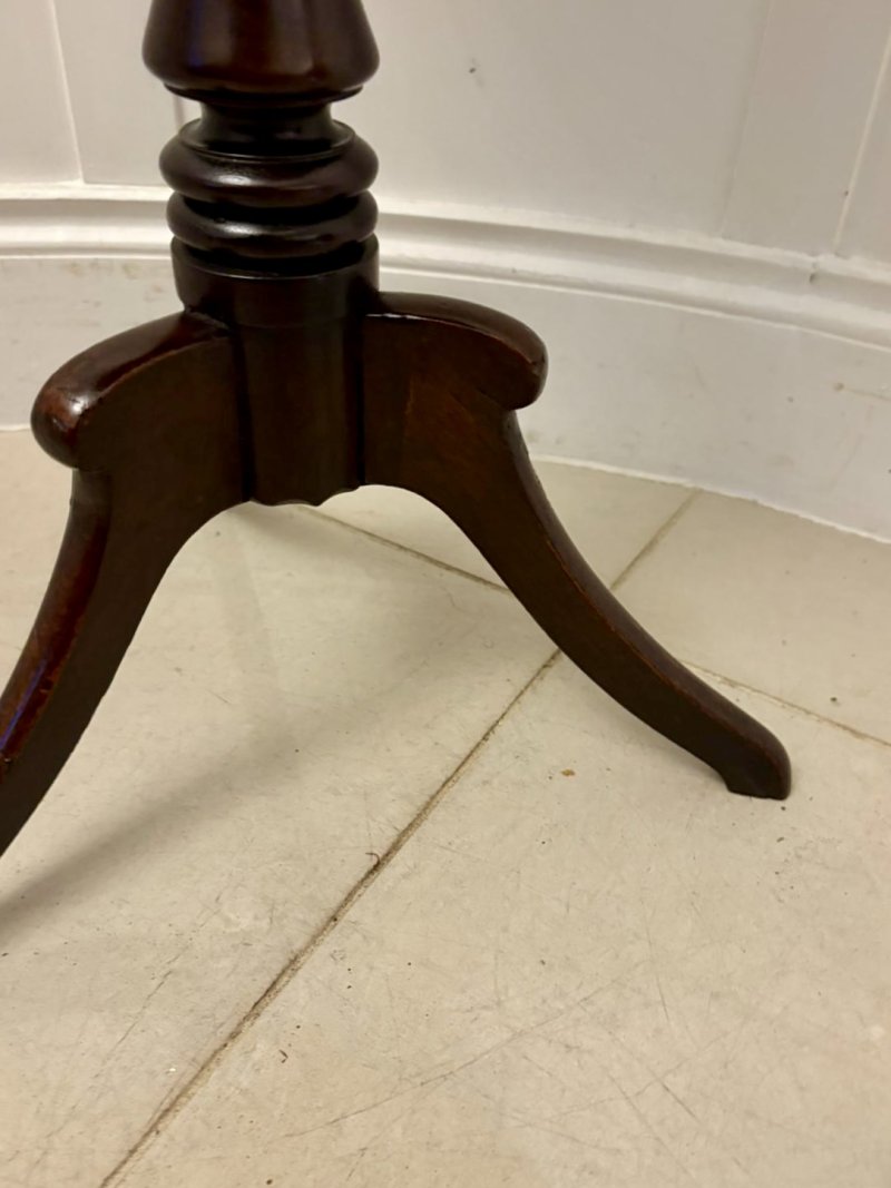 Antique Quality Mahogany Tripod Side / Lamp Table